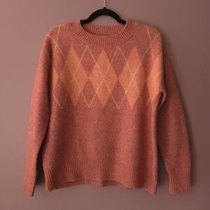 LOFT Argyle Pink Sweater
